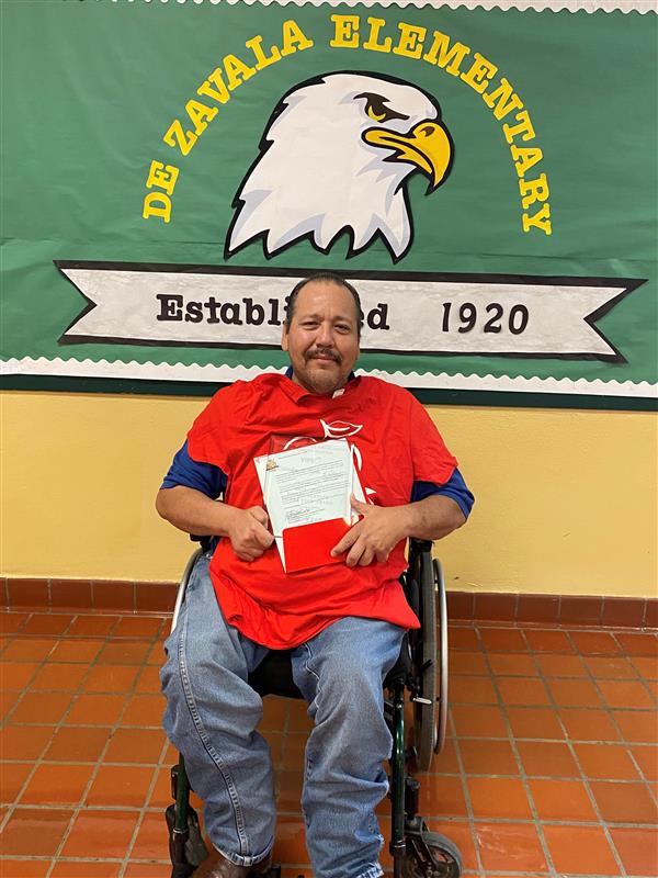 Mr. Joel Velvez, Parent Partner of the Year, DeZavala ES